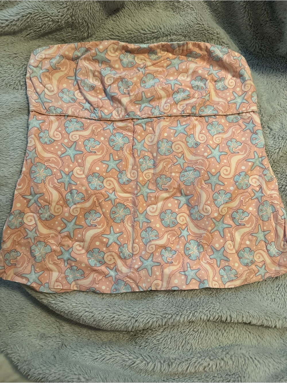 Vineyard Vines Pink Seashell & Starfish Strapless Top